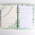 Loose Leaf White Leather Wedding Planning Journal